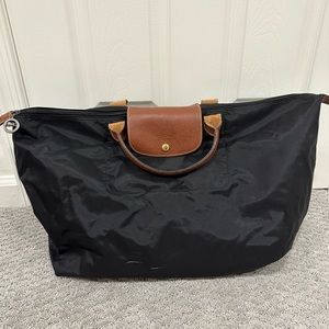 Longchamp Le Pilage Large Nylon Weekender with Short Handle